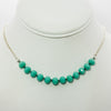 Bullseye turquoise colored beads necklace
