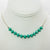 Bullseye turquoise colored beads necklace