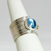 Turkish delight ring with blue topaz