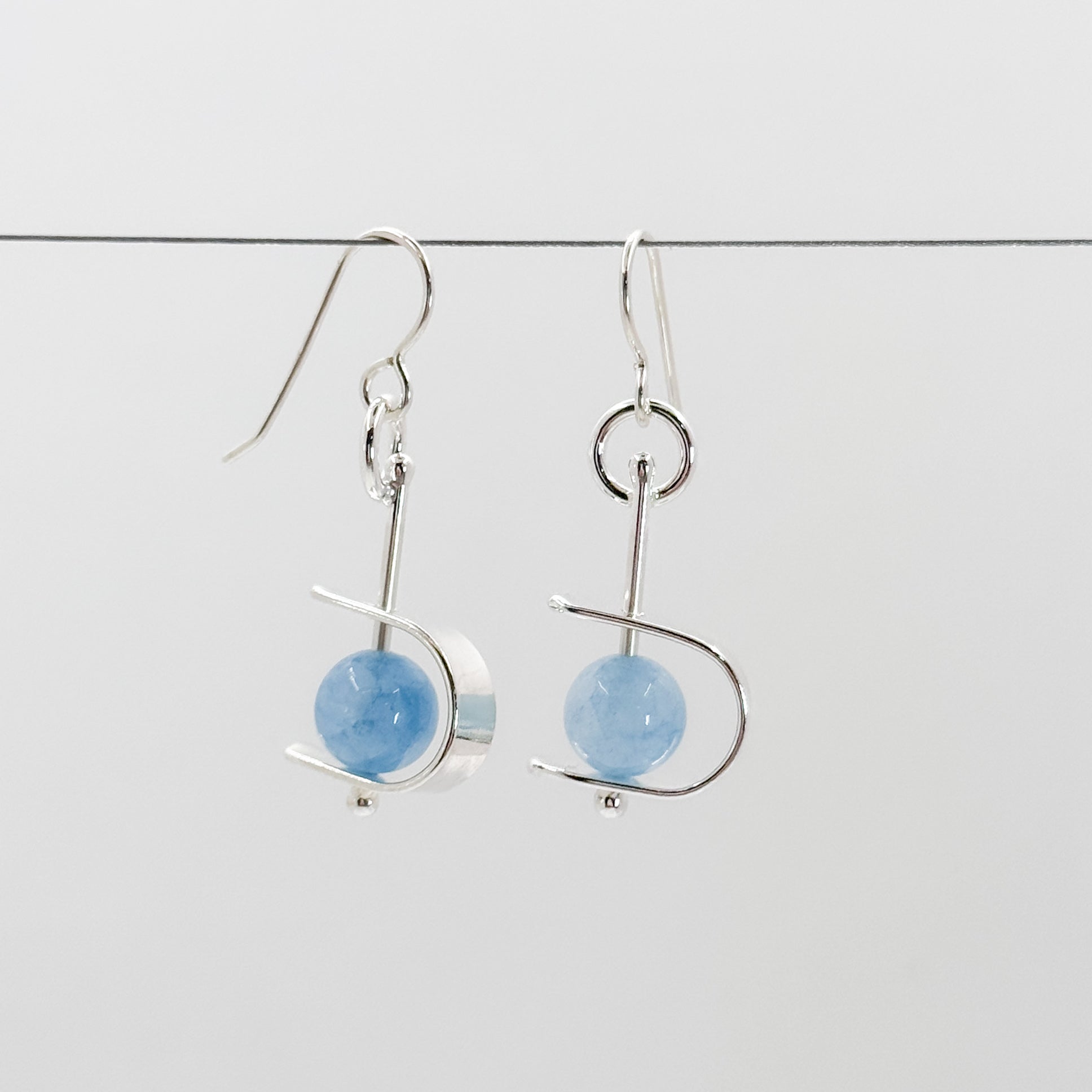 Aquamarine pac-girl earrings