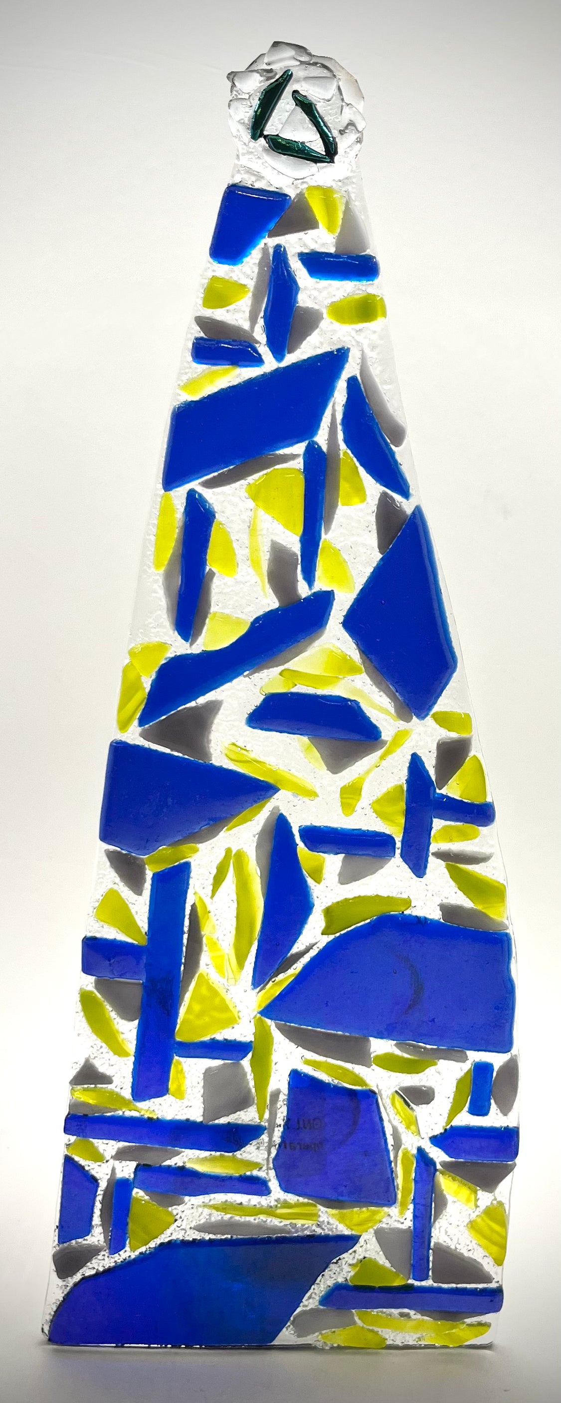 12" Fused Glass Christmas Tree Candle Holders