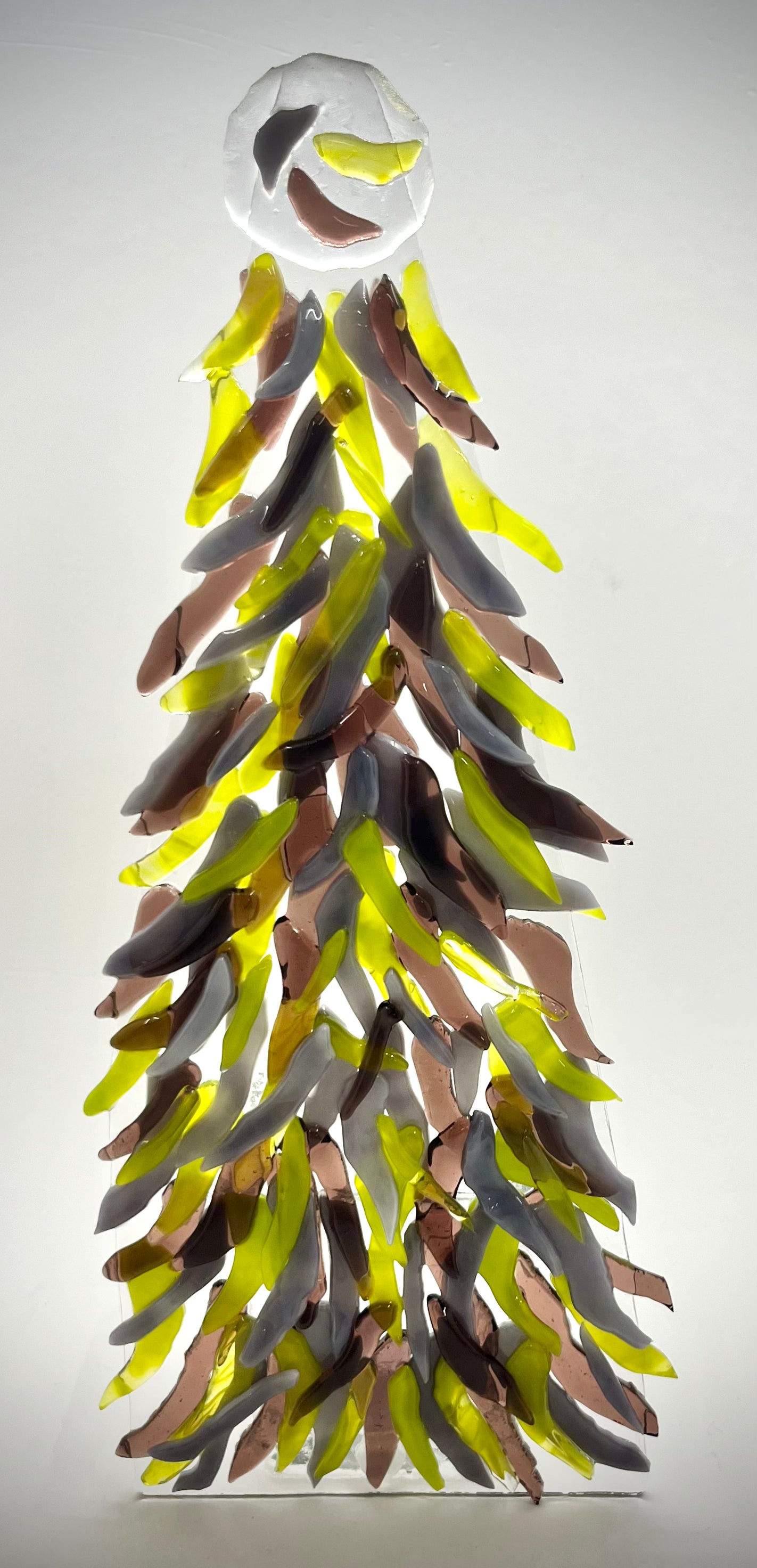 12" Fused Glass Christmas Tree Candle Holders