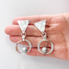 Original Naught Earrings with gray pearl