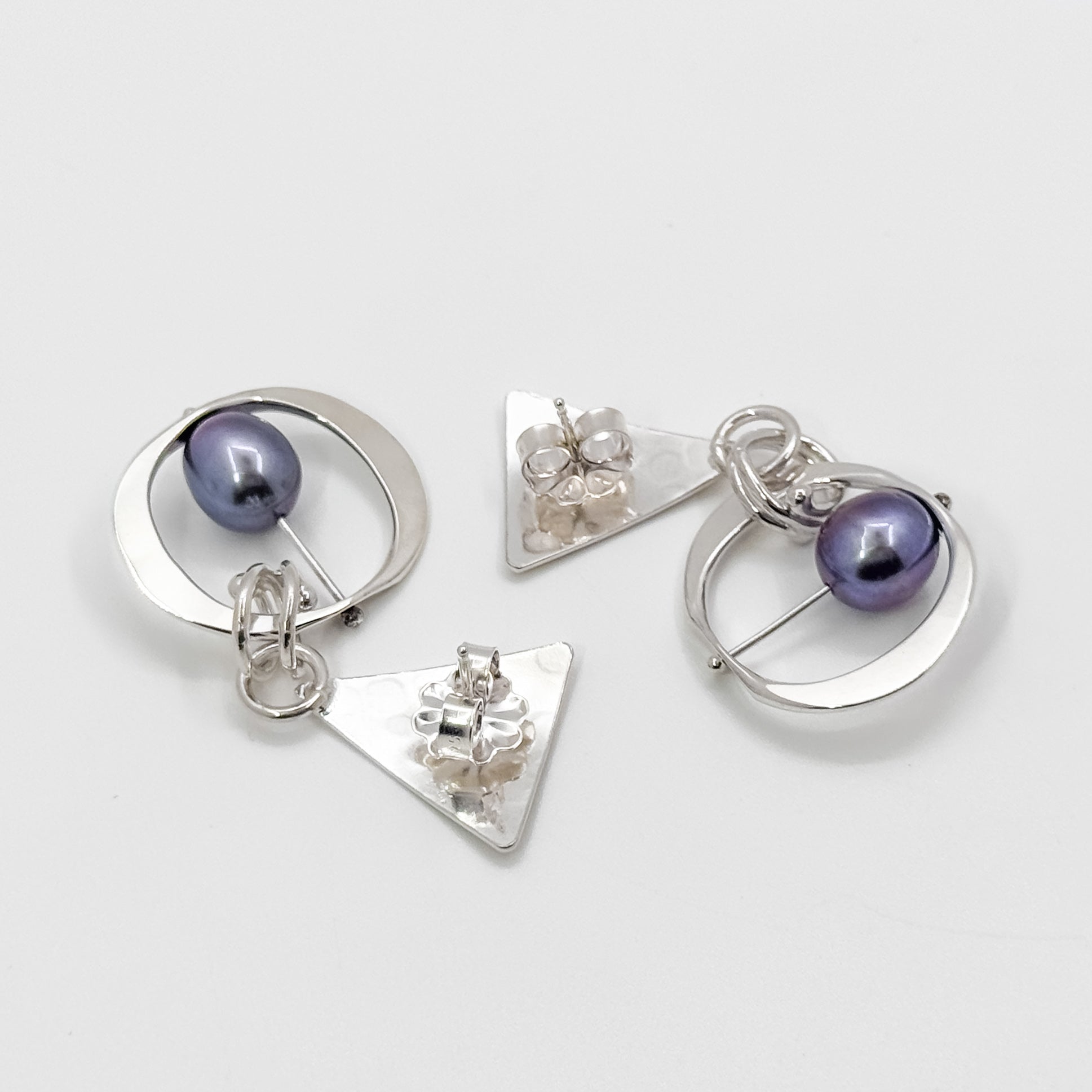 Original Naught Earrings with peacock pearl