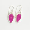 Cobalto Calcite Druzy Reverse Teardrop earrings