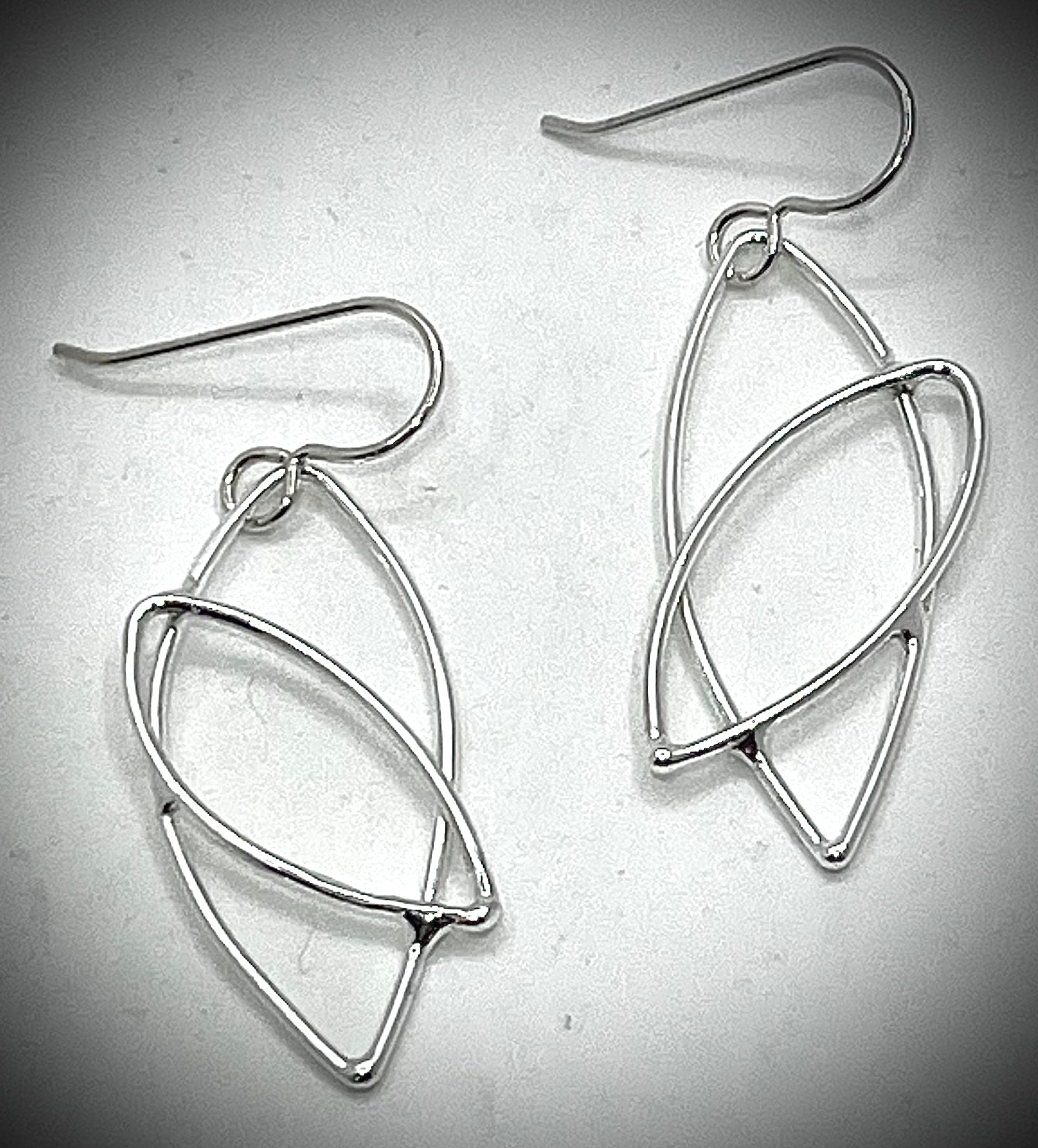 Sterling Lost Leaf Earrings