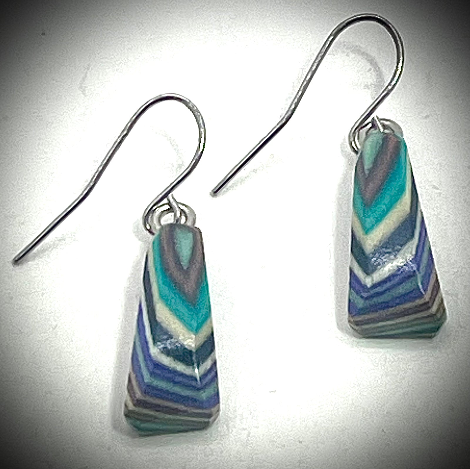 Tiny Wood Triangle Earrings