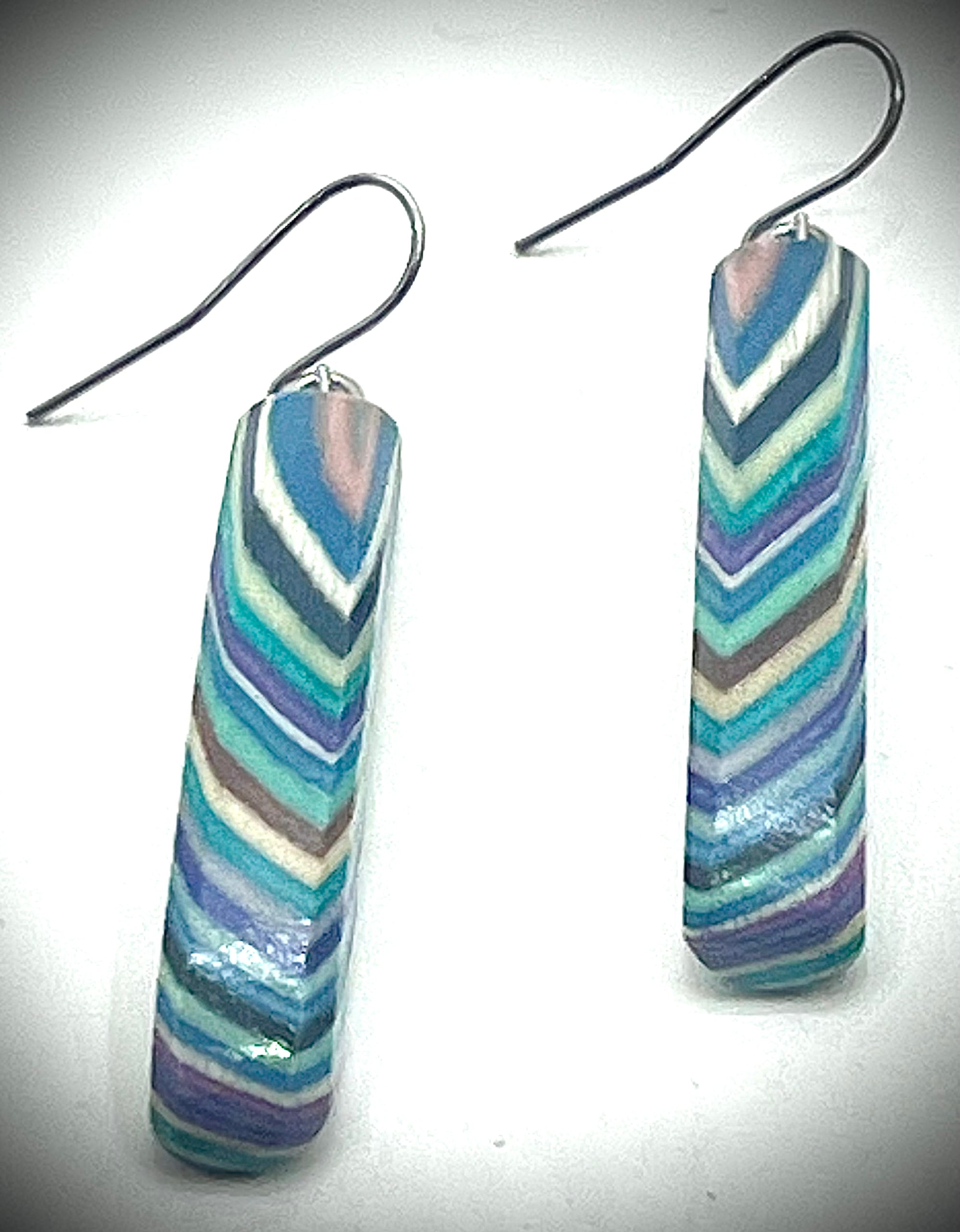 Long Rectangle Wood Earrings
