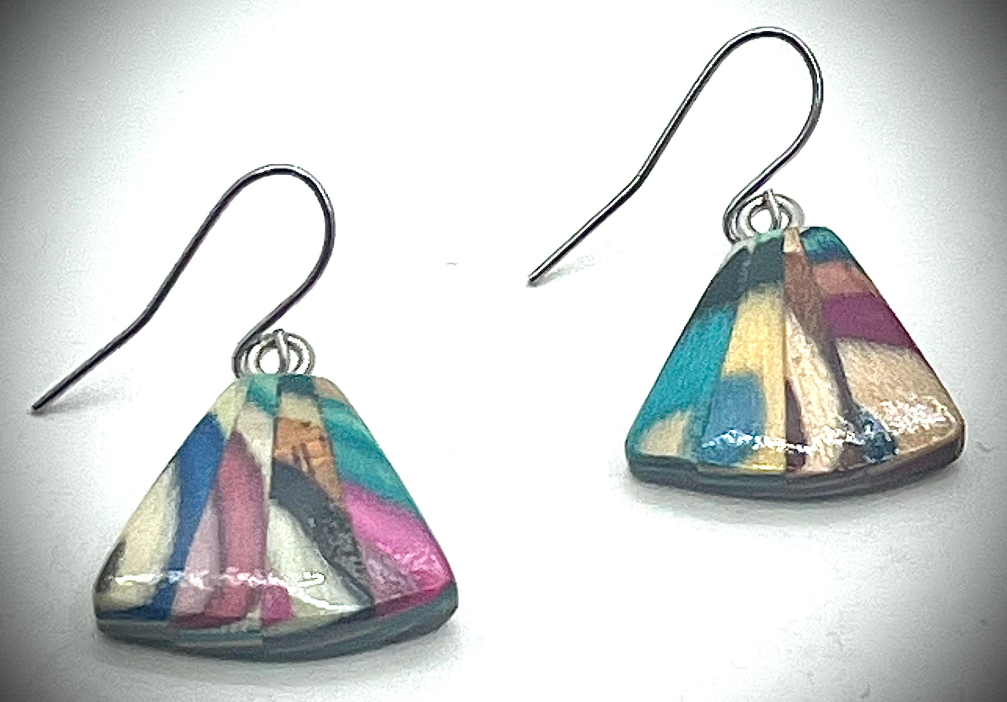 Small Mis-Matched Fan Earrings