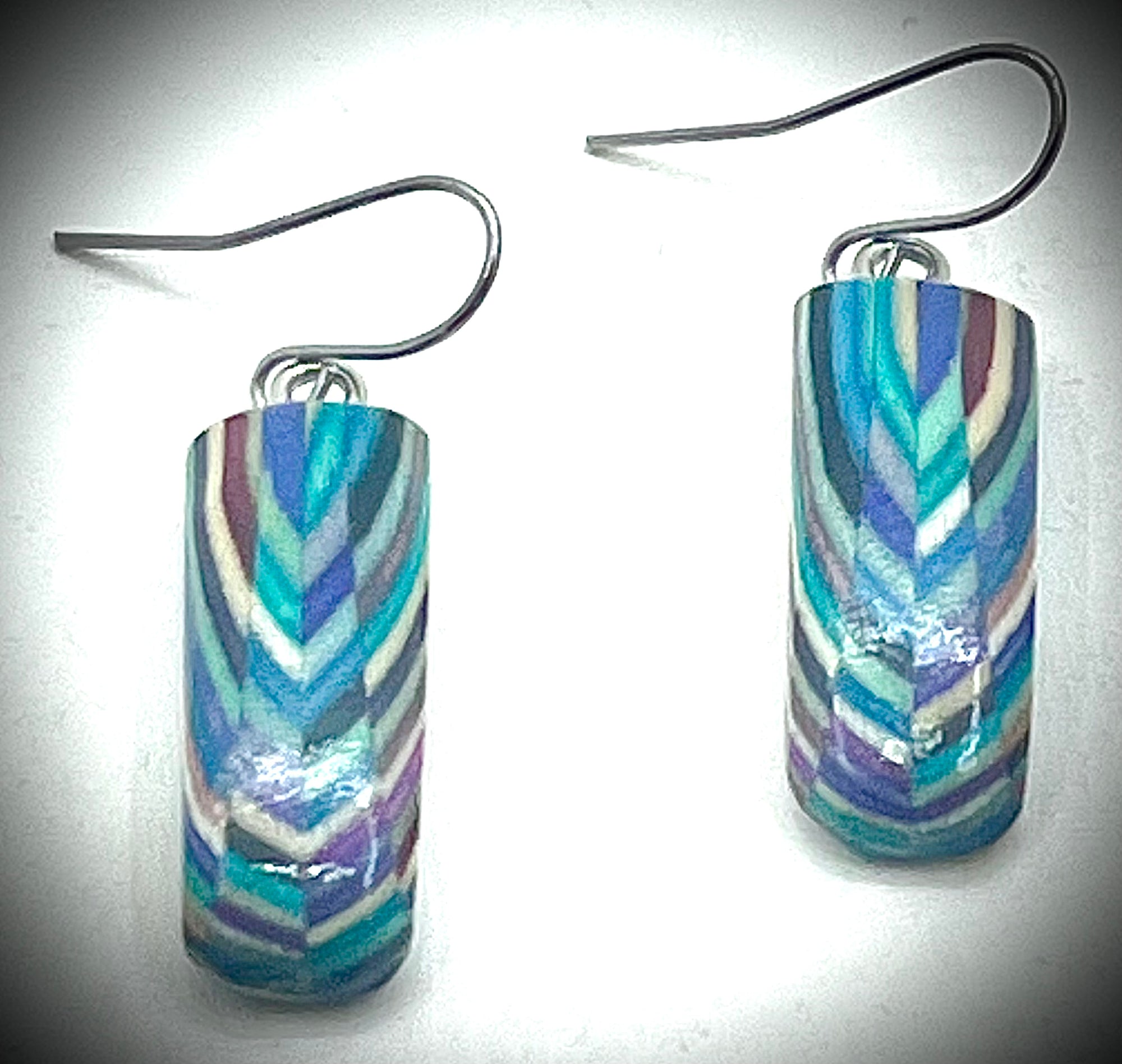 Short Rectangle Composite Earrings