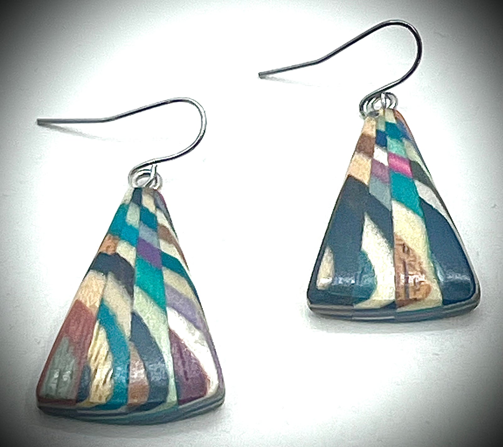 Large Mis-Matched Fan Earrings