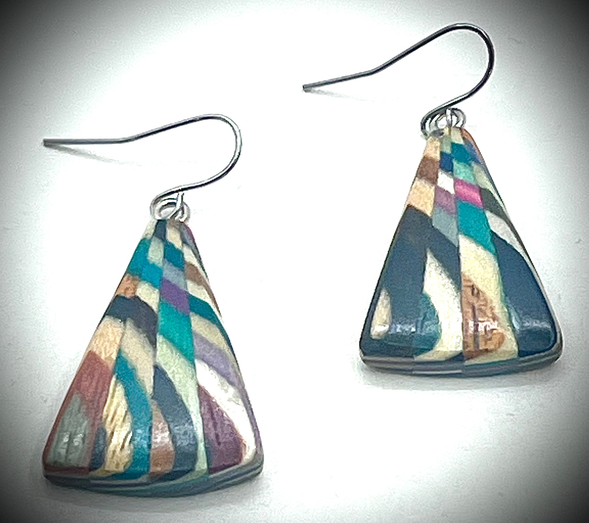 Large Mis-Matched Fan Earrings