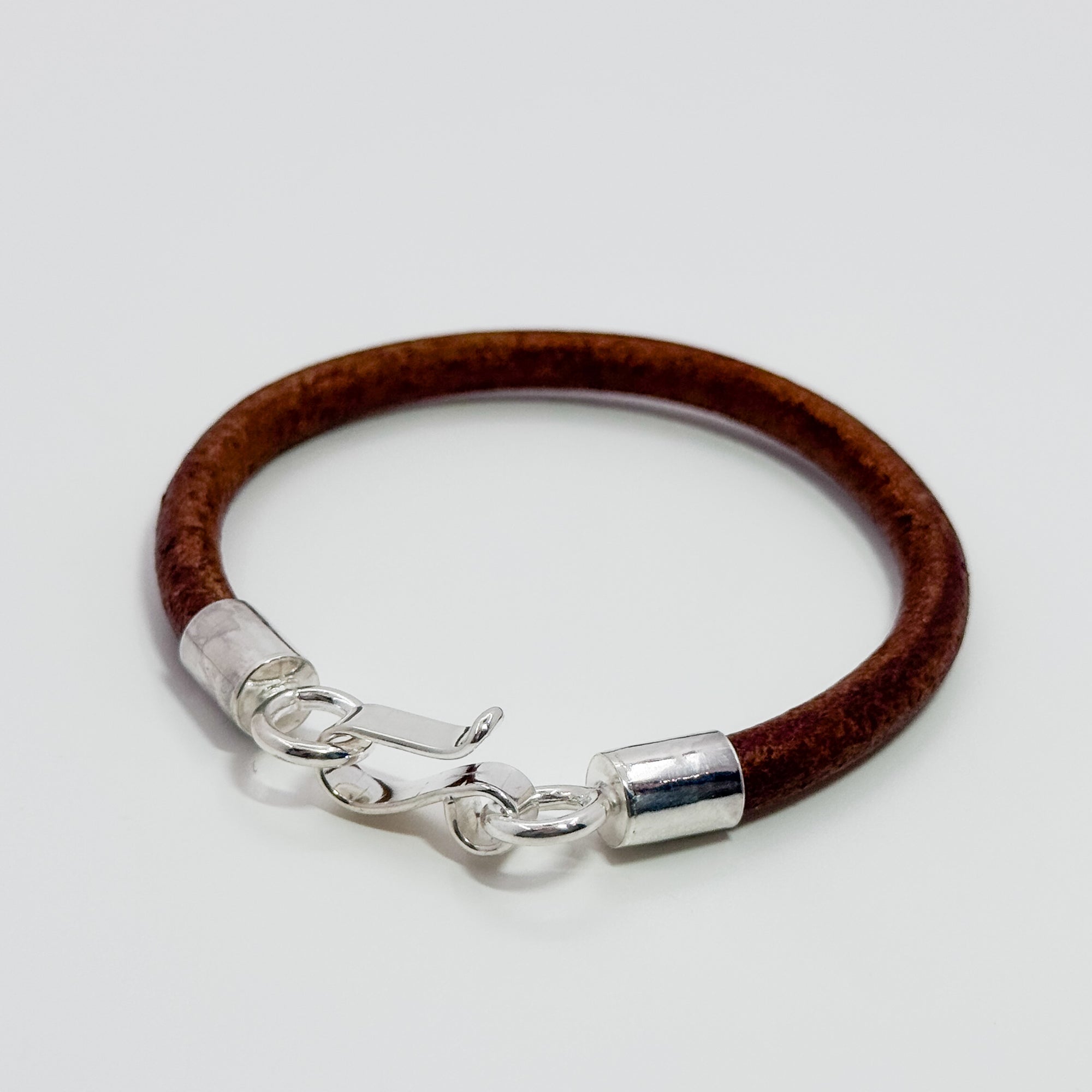 Brown leather cord bracelet