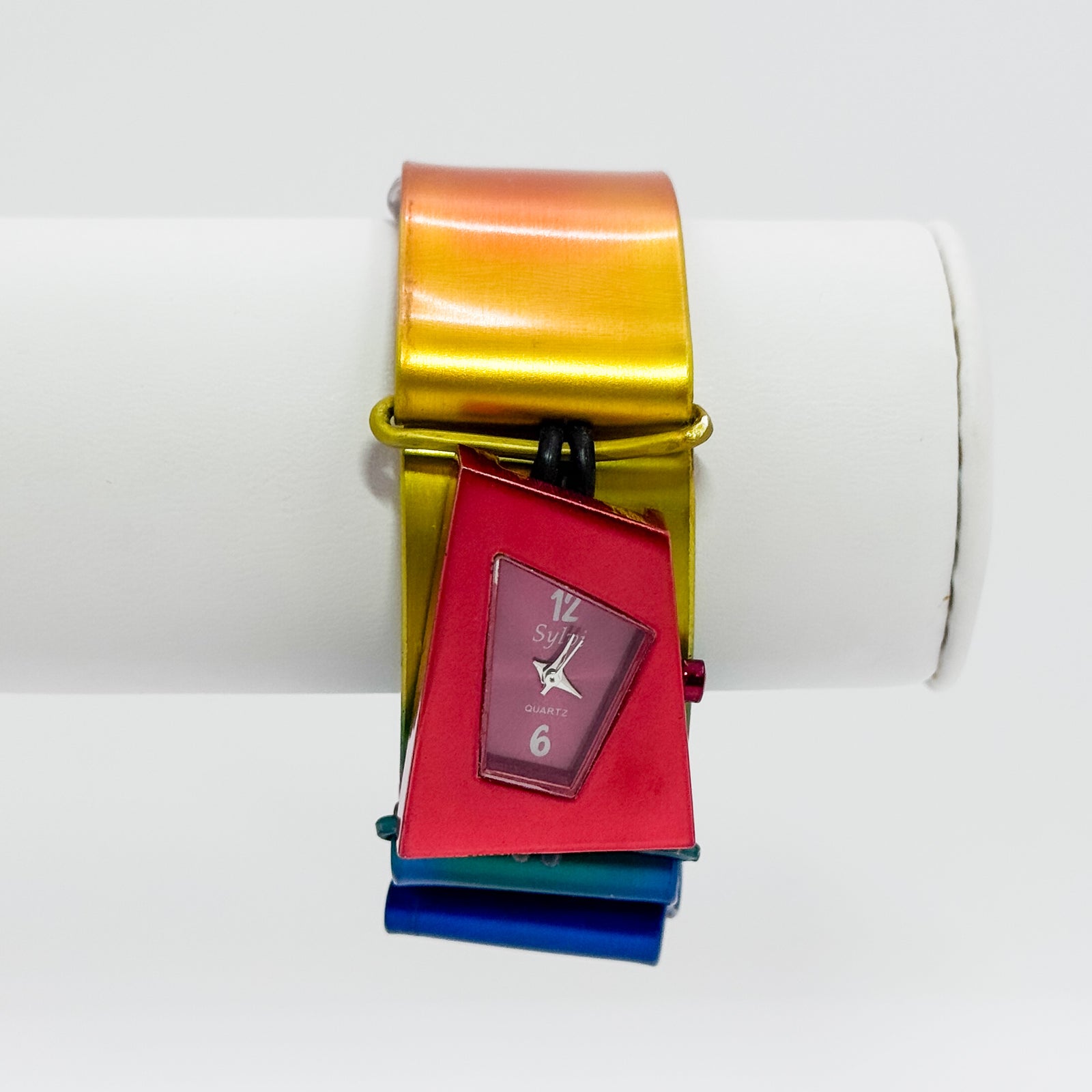 Watch on adjustable cuff