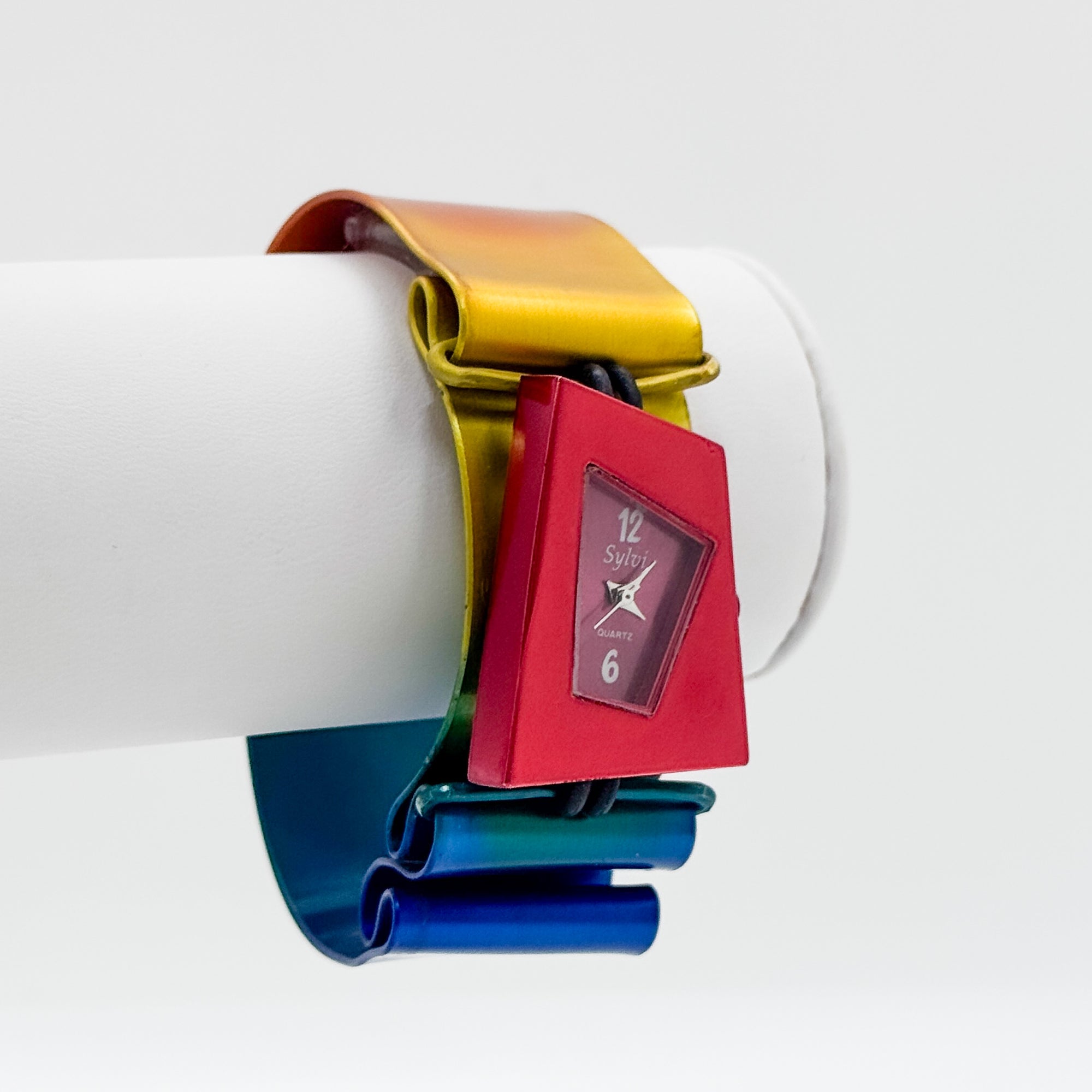 Watch on adjustable cuff