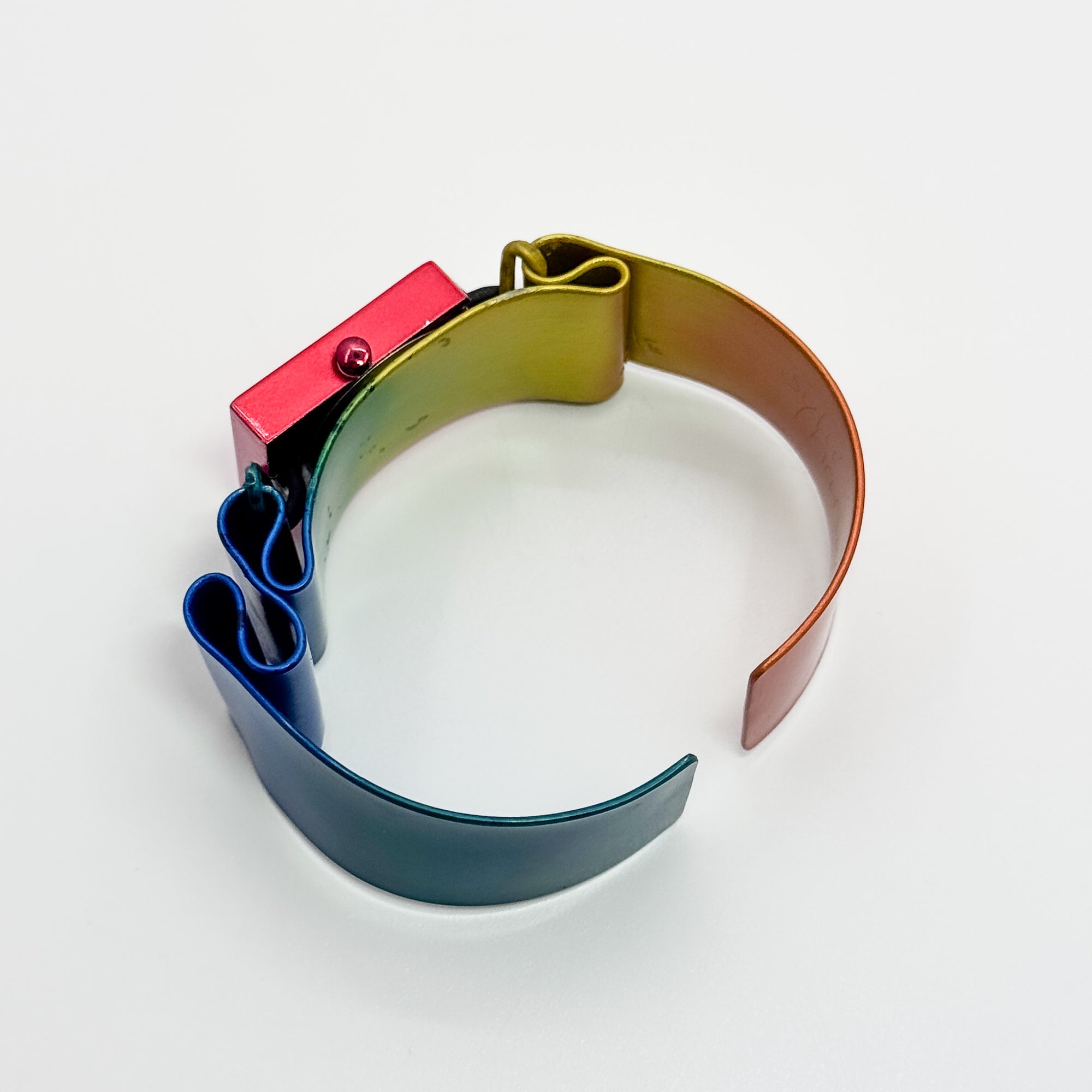 Watch on adjustable cuff