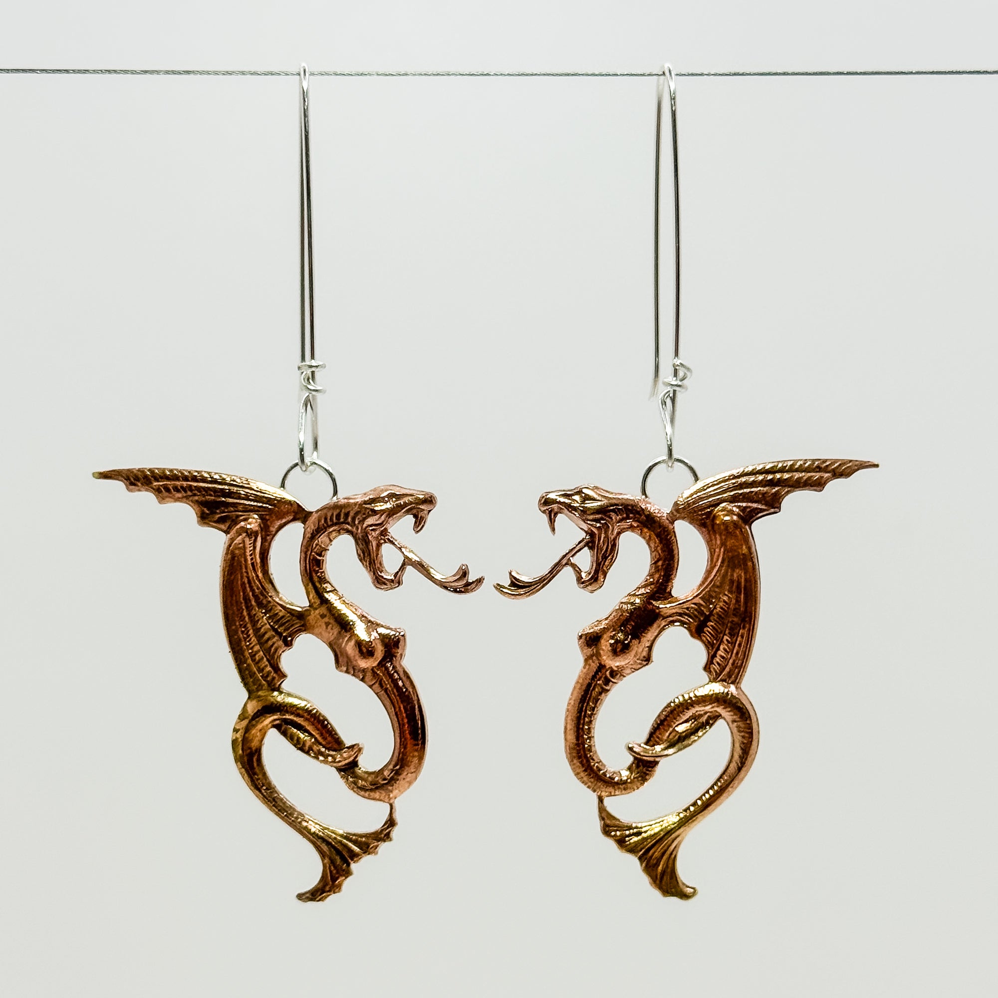 Dragon pendants earrings