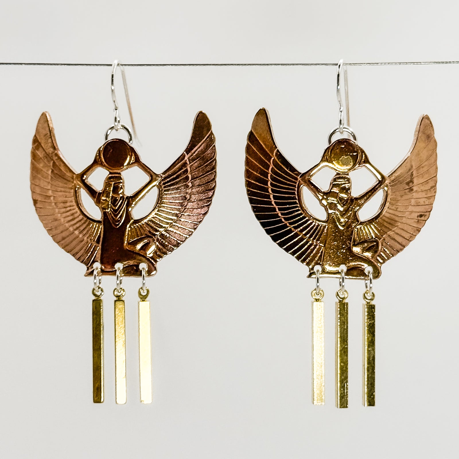 Egyptian Winged Isis earrings