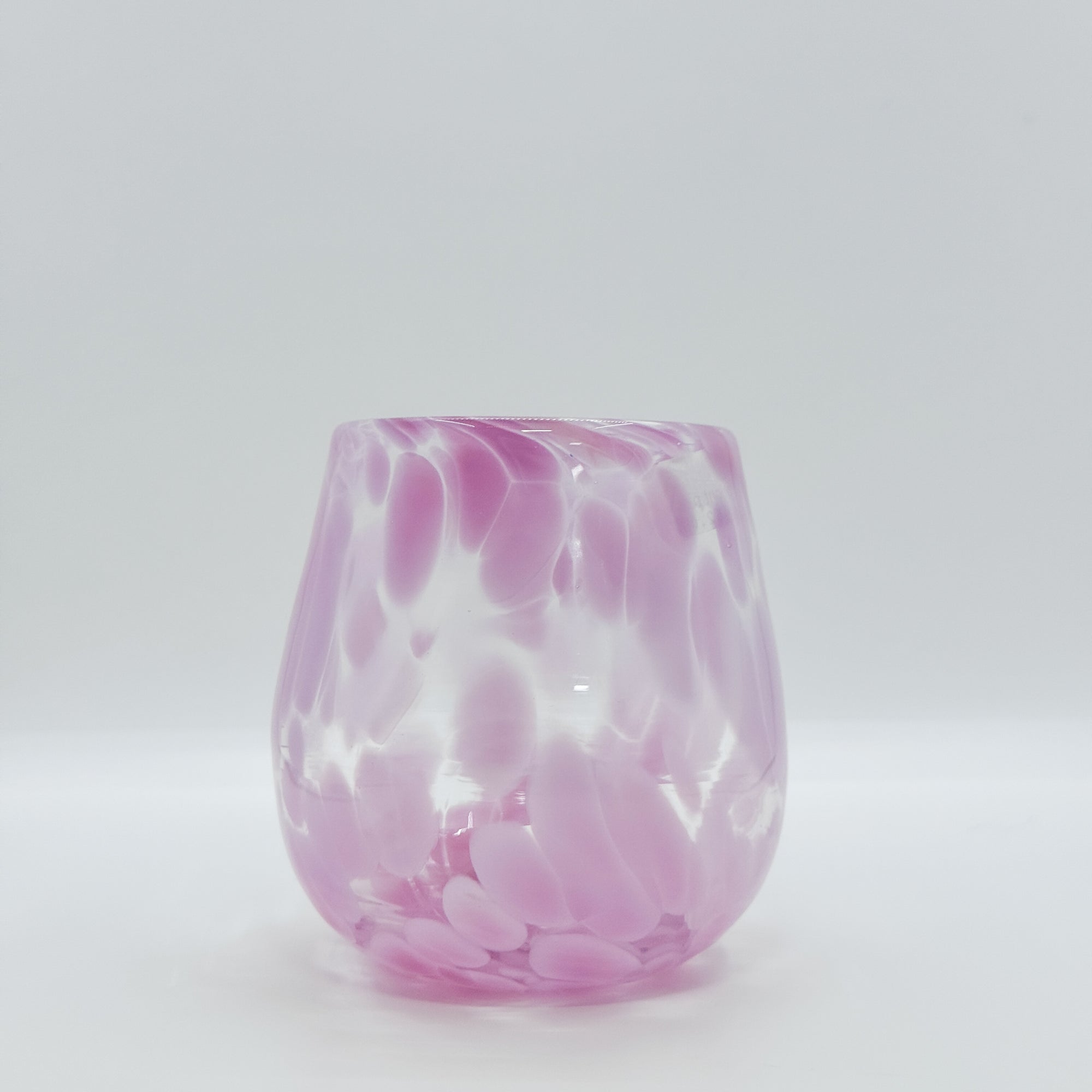 Stemless Wine Glass in bright pink