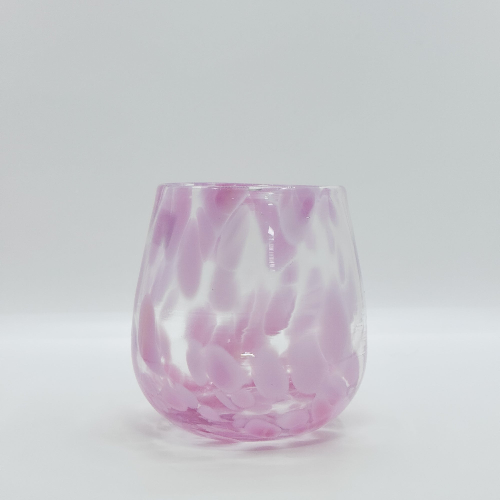 Stemless Wine Glass in bright pink