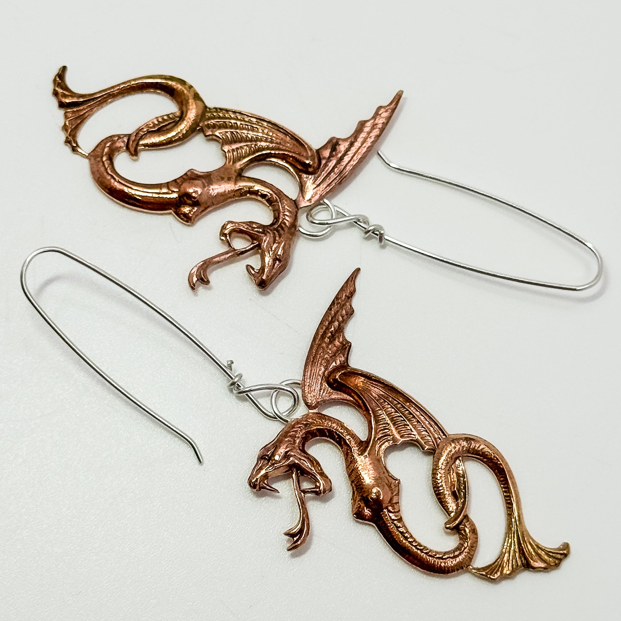 Dragon pendants earrings