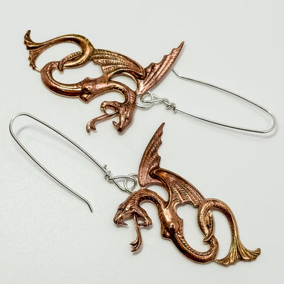 Dragon pendants earrings
