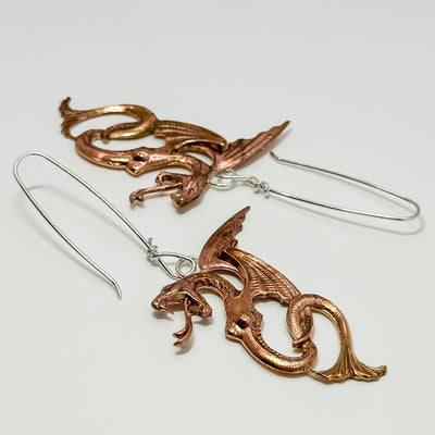 Dragon pendants earrings