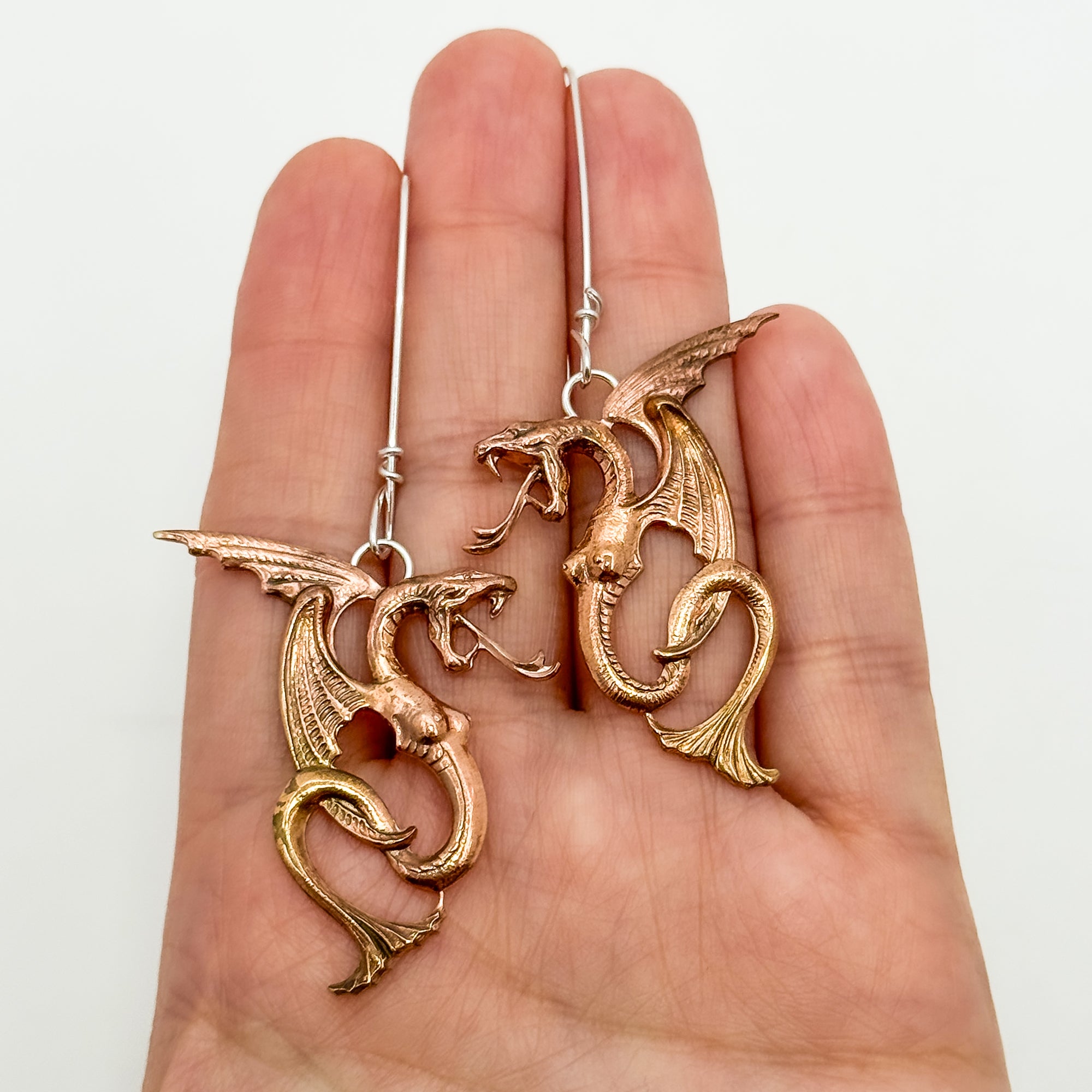 Dragon pendants earrings