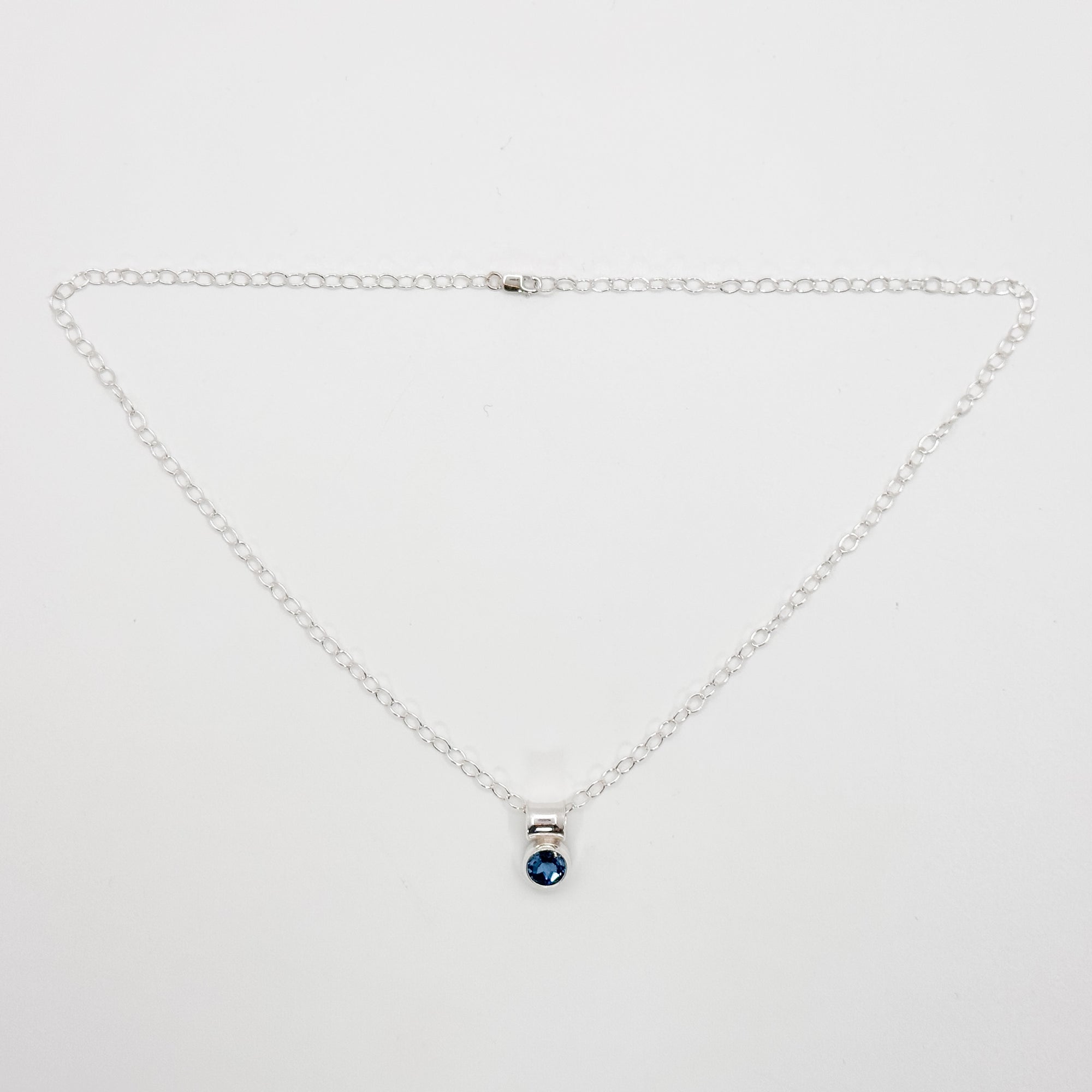 London Blue Topaz with tube bale necklace