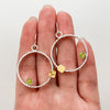 Mars earrings with 5mm faceted peridot