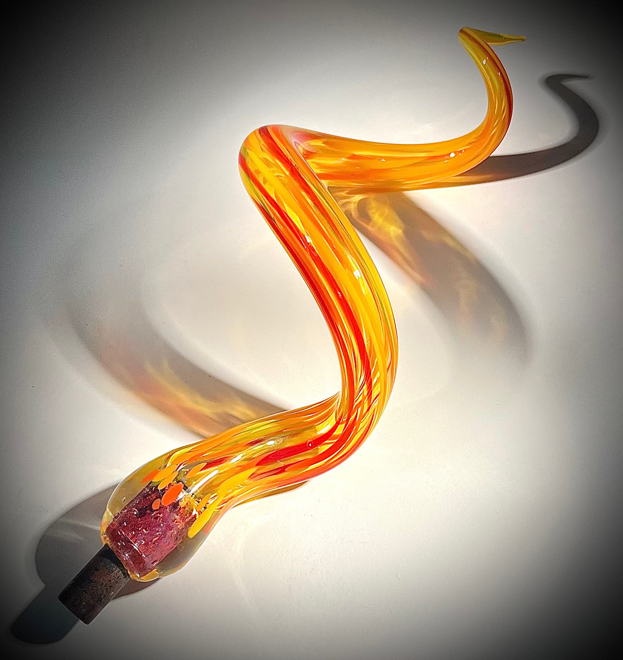 Large Orange Swirl Yard Stake