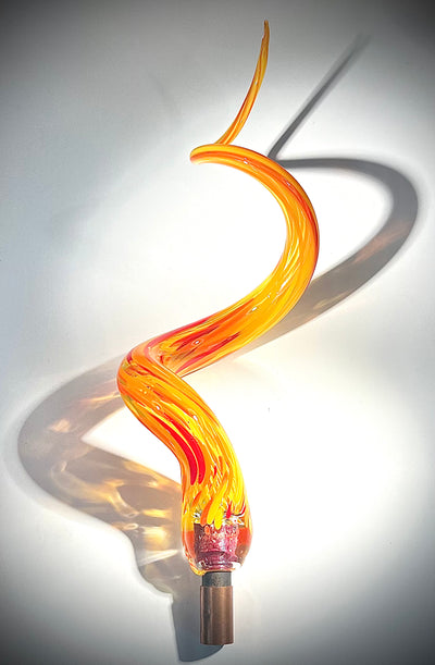 Large Orange Swirl Yard Stake