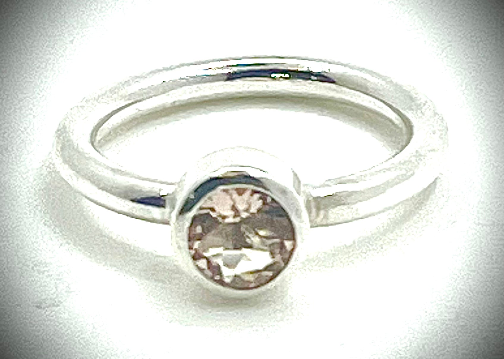 Morganite Solitaire Ring