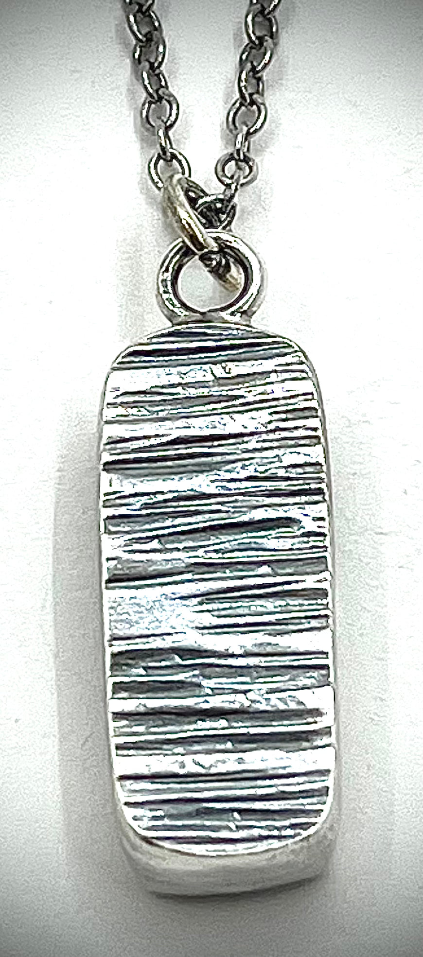 Moss Agate Necklace on Cable Chain