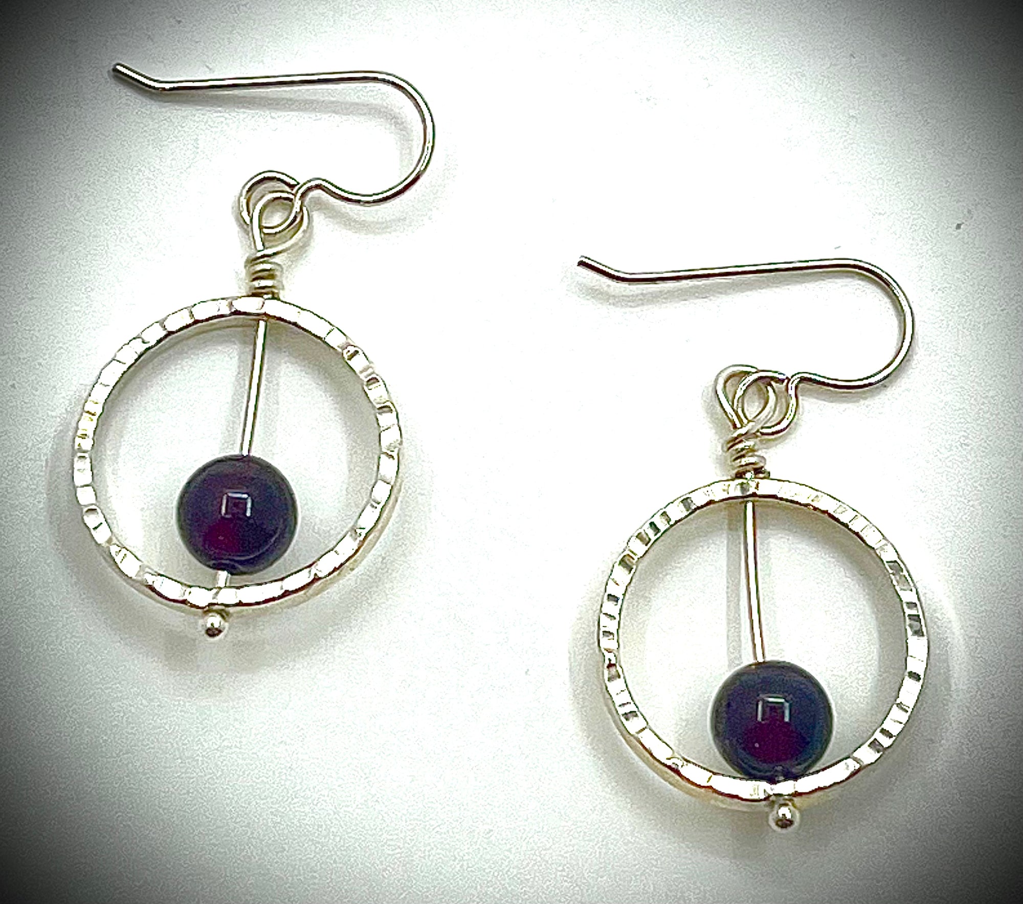Sterling Not Naught Round Gemstone Earrings