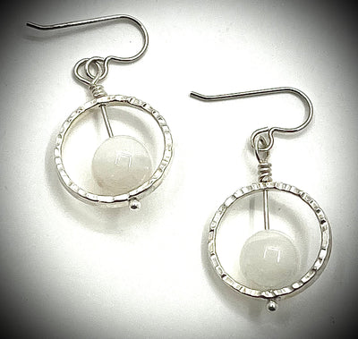Sterling Not Naught Round Gemstone Earrings