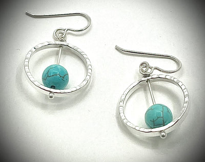 Sterling Not Naught Round Gemstone Earrings