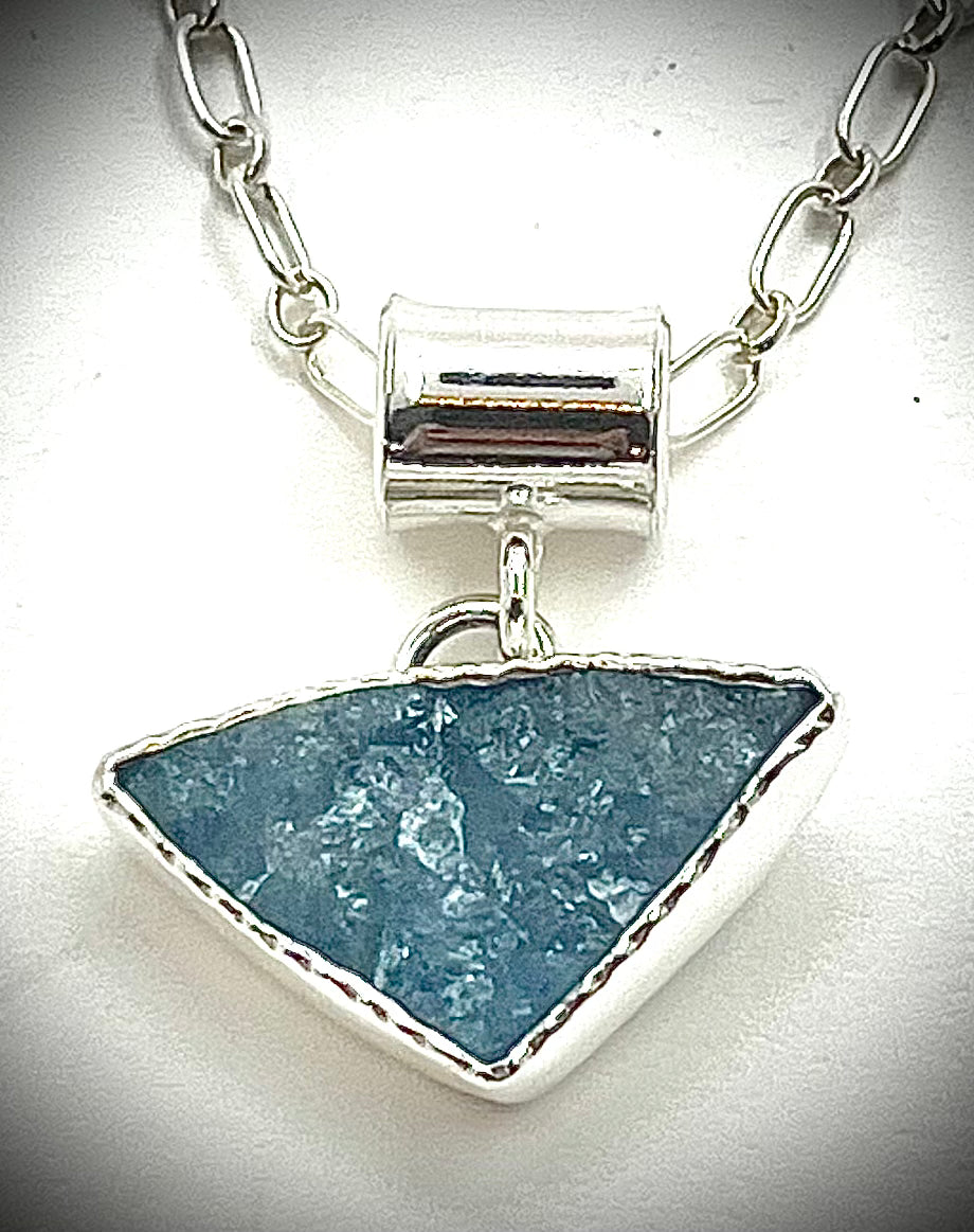 Natural Surface Aquamarine Necklace