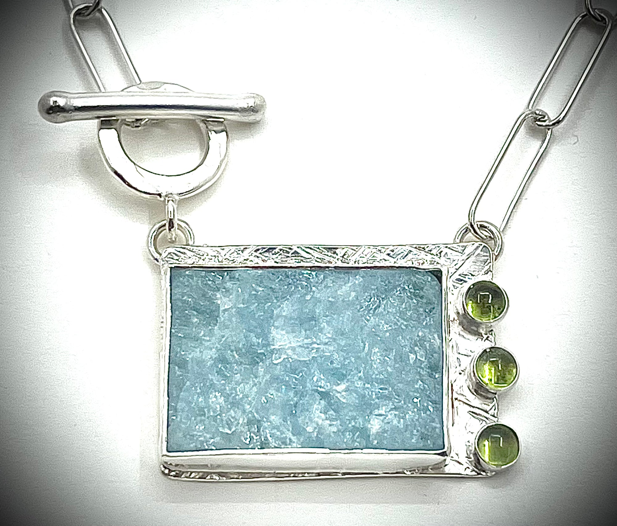 Aquamarine Sidebar Necklace