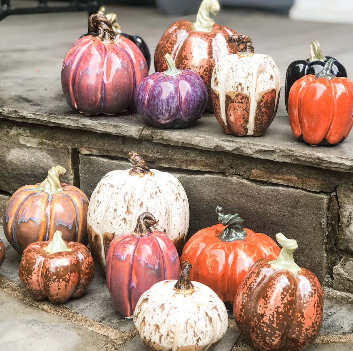 Medium Plum & Copper Pumpkin