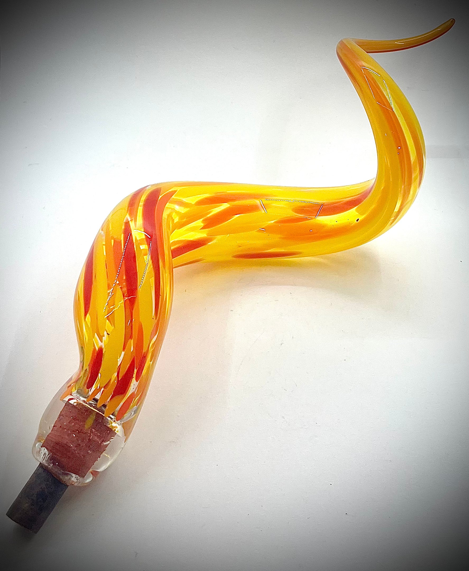 Small Orange Swirl Yard Stake