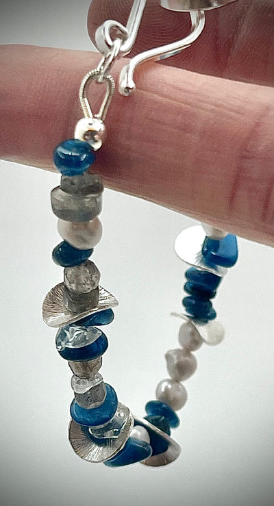 Sweet Susan in Blues with Silver Accents
