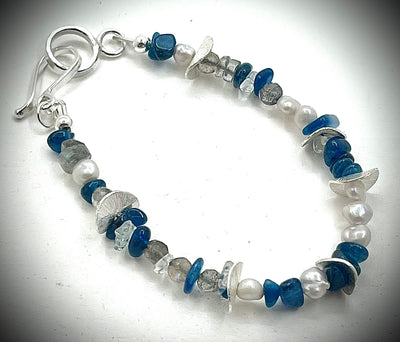 Sweet Susan in Blues with Silver Accents