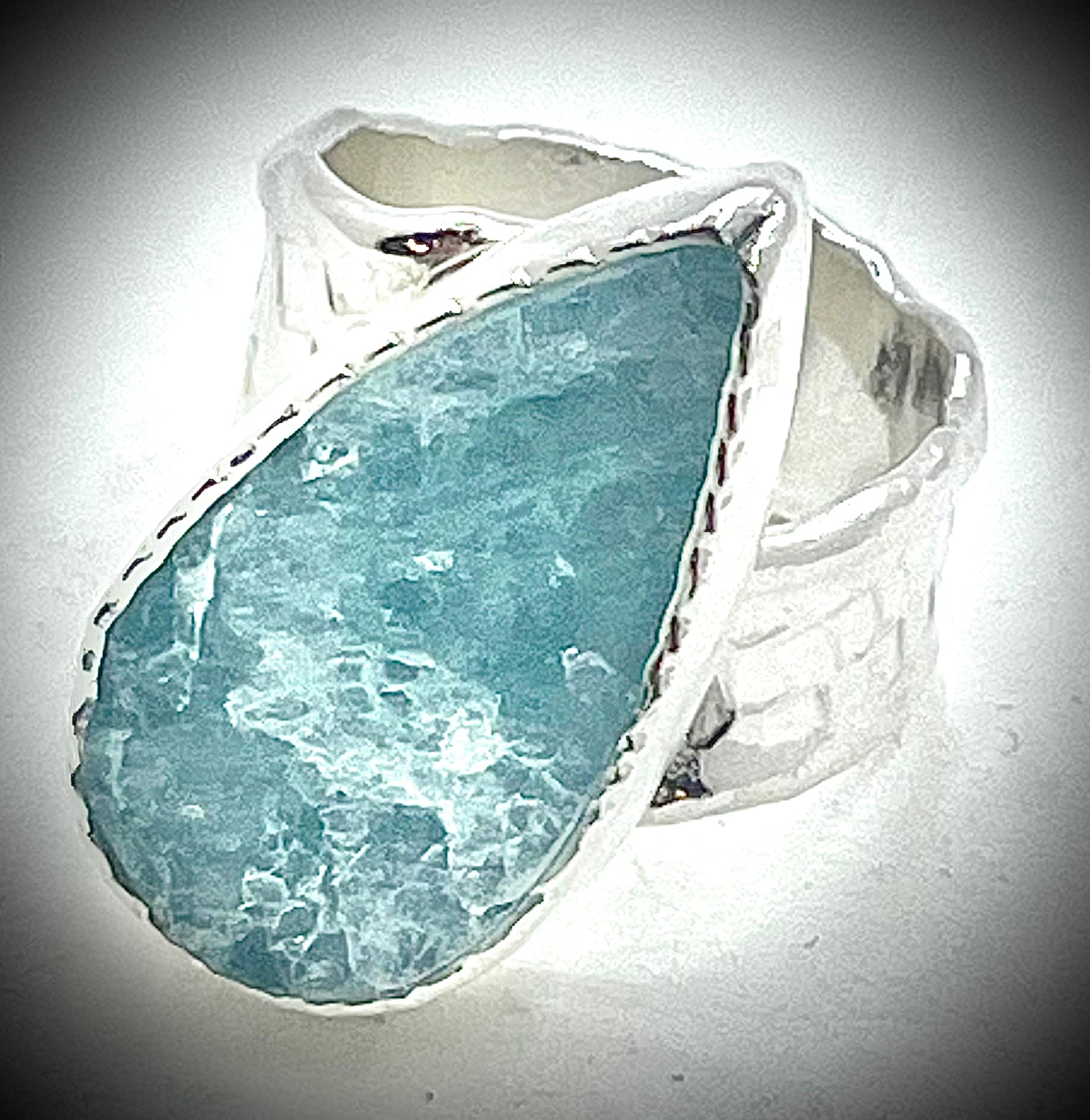 Teardrop Aquamarine Ring