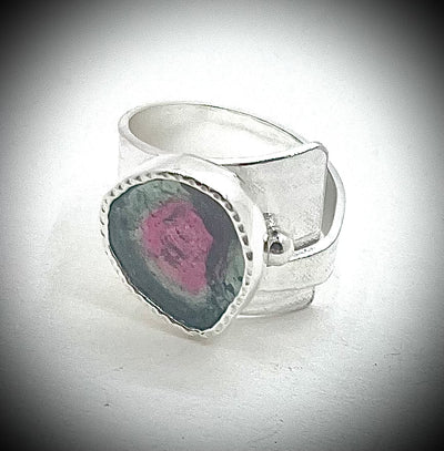 Watermelon Tourmaline Ring