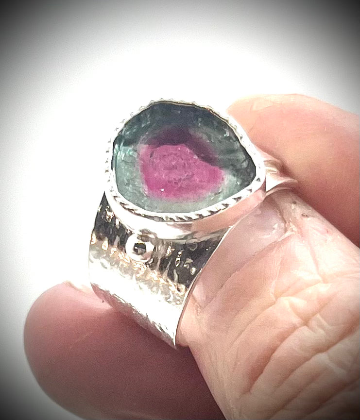 Watermelon Tourmaline Ring