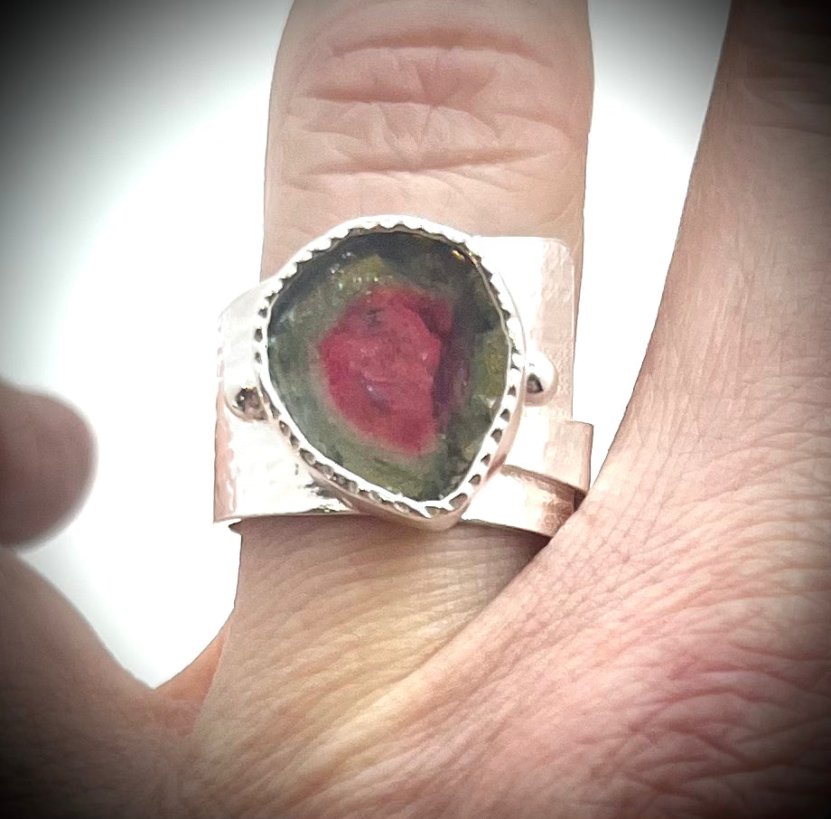 Watermelon Tourmaline Ring