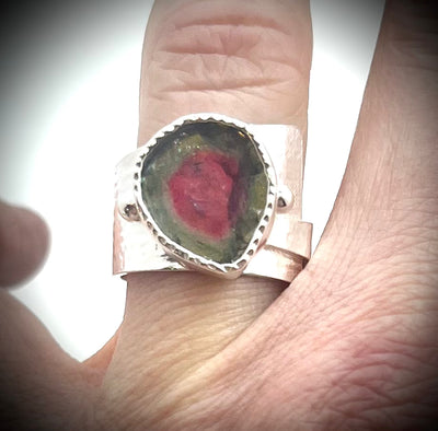 Watermelon Tourmaline Ring