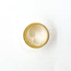 over top view of 14k Gold Wide Hammered Band by Judie Raiford
