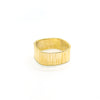 14k Gold Cross Pein Hammered Band by Judie Raiford